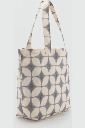 MANGO Printed tote bag