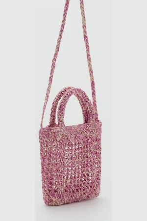 MANGO Small raffia bag