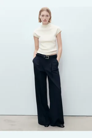 MANGO Short-sleeved fine-knit sweater