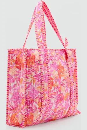 MANGO Printed tote bag