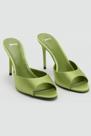MANGO Satin-effect heeled sandal
