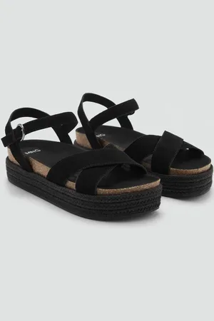 MANGO Platform leather sandals
