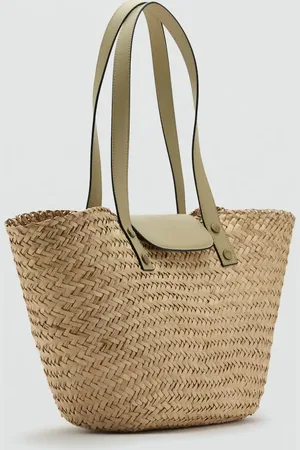 MANGO Natural fibre basket bag