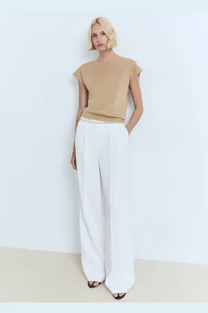MANGO Short-sleeved fine-knit sweater