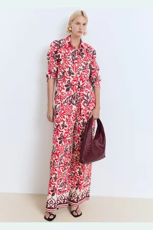 MANGO Flowy printed trousers