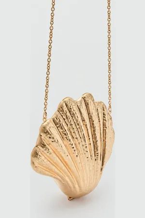 MANGO Shell design clutch bag