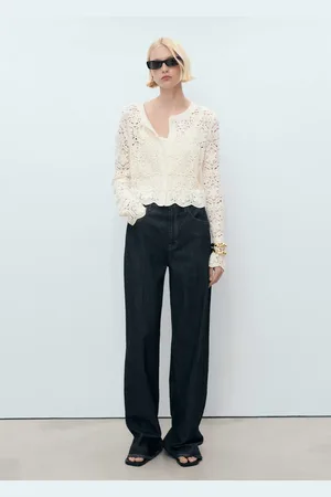 MANGO Crochet knitted cardigan