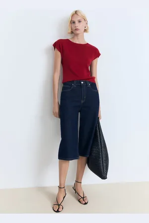 MANGO Short-sleeved fine-knit sweater