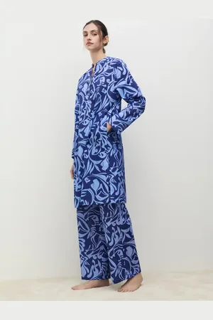 MANGO Cotton two-tone printed tunic