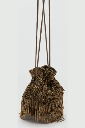 MANGO Beaded handbag