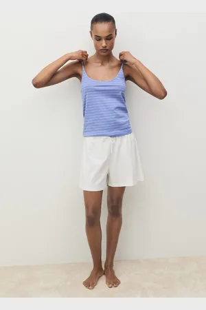 MANGO Striped cotton pyjama top