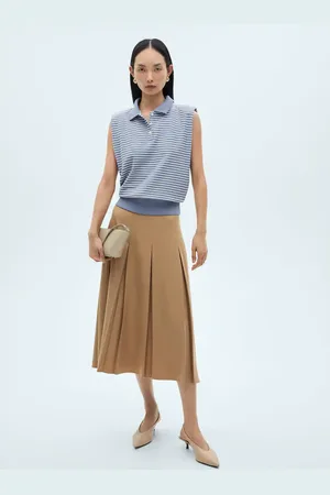 MANGO Striped cotton polo shirt