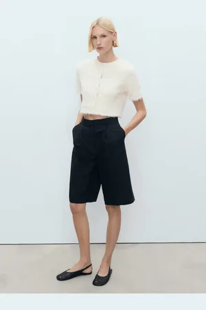MANGO Knitted cropped cardigan