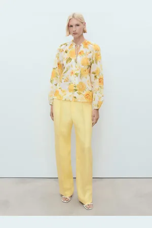 MANGO Floral cotton blouse