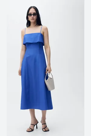 MANGO Flared dress with ruffles