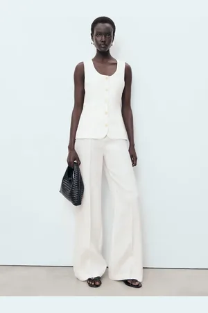 MANGO Suit-style linen jumpsuit