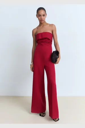 MANGO Long strapless jumpsuit