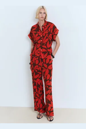 MANGO Printed short-sleeved shirt