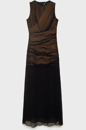 MANGO Contrasting textured dress
