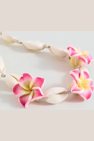 MANGO Shell choker necklace