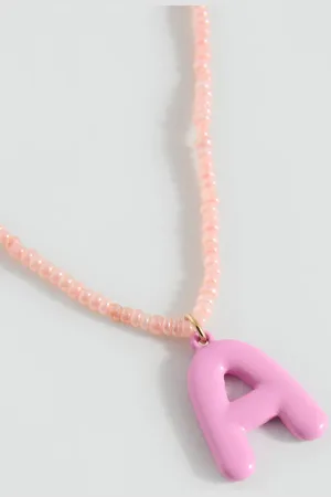 MANGO Letters bead necklace