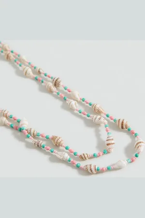 MANGO Long triple necklace