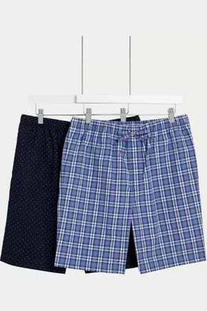 2pk Pure Cotton Checked Pyjama Bottoms