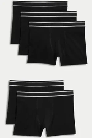 5pk Teen Everyday Cotton Lycra® Boy Shorts, M&S Collection