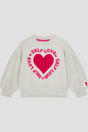 Monsoon Girls Pure Cotton Self Love Graphic Sweatshirt (3-13 Yrs) - 5-6 Y -