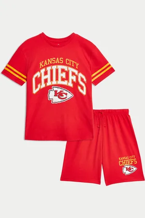 Marks & Spencer Boys Pure Cotton NFL Chiefs Pyjamas (6-16 Yrs) - 9-10Y -
