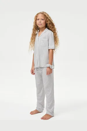 Marks & Spencer Girls Modal Blend Pyjamas with Scrunchie (3-16 Yrs) - 6-7 Y -