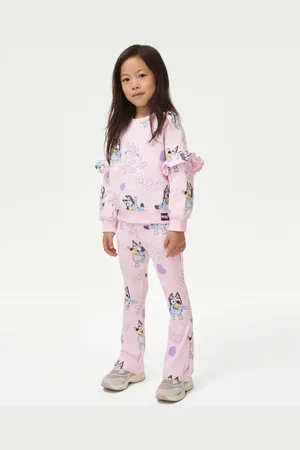 Marks & Spencer Girls 2pc Cotton Rich Bluey™ Top & Bottom Outfit (2-8 Yrs) - 4-5 Y -