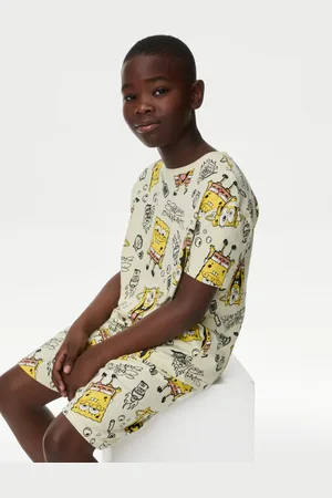 Marks & Spencer Boys SpongeBob Squarepants™ Short Pyjamas (6-16 Yrs) - 8-9 Y -
