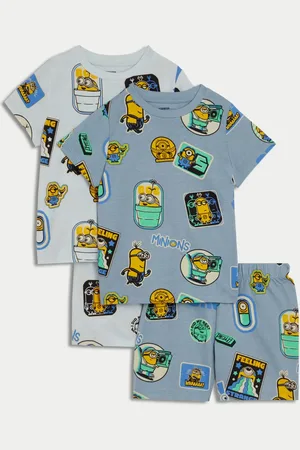 Marks & Spencer Boys 2 Pack Pure Cotton Minions™ Pyjama Sets (3-16 Yrs) - 6-7 Y -