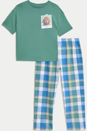 Marks & Spencer Boys Pure Cotton Dog Pyjamas (1-8 Yrs) - 1-2Y -