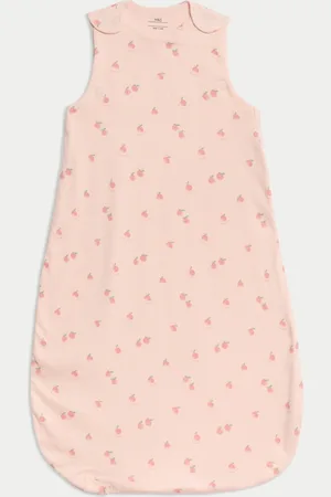 Marks & Spencer Girls Pure Cotton Peach 1.0 Tog Sleeping Bag (0-36 Mths) - 18-36 -