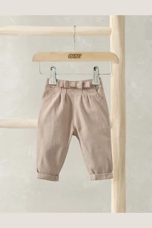 Mamas & Papas Girls Pure Cotton Bow Trousers (0-3 Yrs) - 12-18 -