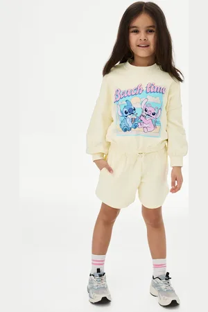 Marks & Spencer Girls 2pc Lilo & Stitch™ Top & Shorts Outfit (1-8 Yrs) - 3-4 Y -