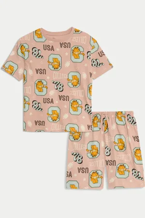 Marks & Spencer Boys Pure Cotton Garfield™ Pyjamas (6-16 Yrs) - 9-10Y -
