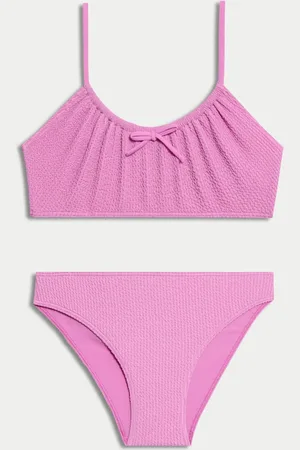 Marks & Spencer Girls Glitter Crinkle Halterneck Bikini (6-16 Yrs) - 13-14 -