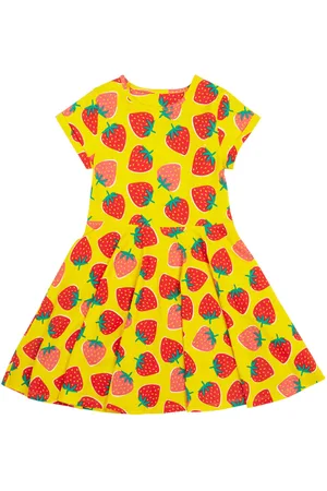 Frugi Girls Cotton Rich Floral Dress (2-10 Yrs) - 4-5 Y - Yellow Mix