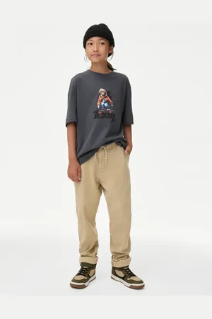 Marks & Spencer Boys Relaxed Cotton Rich Skater Chinos (2-16 Yrs) - 15-16 - Sand