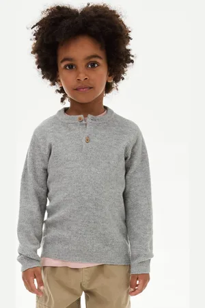 Marks & Spencer Boys Henley Knitted Jumper (0-8 Yrs) - 9-12M -
