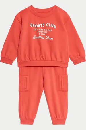 Marks & Spencer Boys 2pc Cotton Rich Sports Club Slogan Outfit (0-6 Yrs) - 5-6Y -