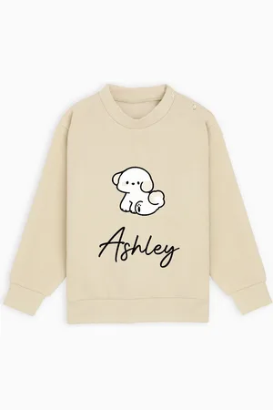 Dollymix Girls Personalised Puppy Sweatshirt (1-6 Yrs) - 18-24 -