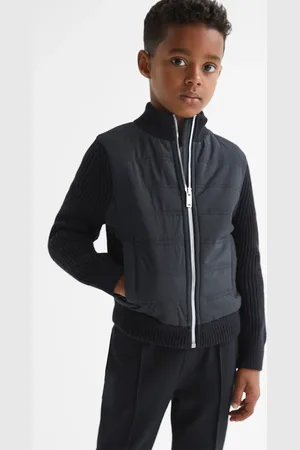 Reiss Boys Cotton Rich Knitted Quilted Jacket (3-14 Yrs) - 9-10Y -