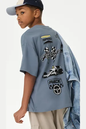 Marks & Spencer Boys Pure Cotton Motor Sports Graphic T-Shirt (6-16 Yrs) - 15-16 -