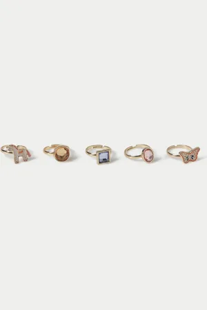 Marks & Spencer Girls 5 Pack Charm Rings -