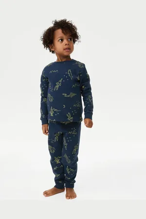 Marks & Spencer Boys Pure Cotton Space Pyjamas (1-8 Yrs) - 2-3 Y -