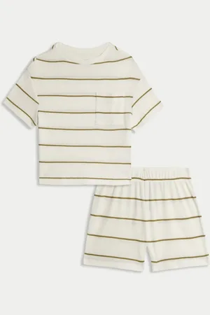Marks & Spencer Cotton Blend Striped Pyjamas (1-16 Yrs) - 4-5 Y -